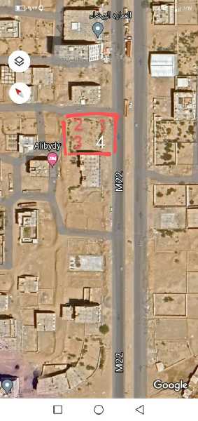4اراضي علئ الشارع بعدن